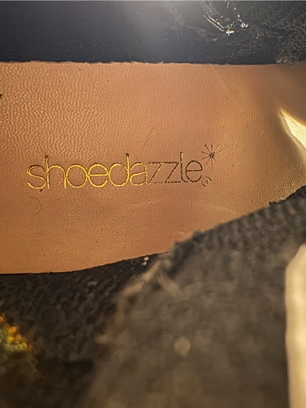 ShoeDazzle Black High-Top Wedge Sneakers Multi-Strap Gold Buckles Size 6